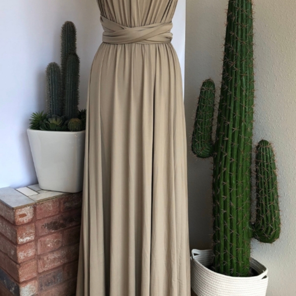 Bridesmaids Dress for Neutral Wedding, multi style full length, one size - Picture 4 of 6
